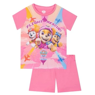 Bild av PAW Patrol Pyjamas Chase, Marshall Och Skye För Flickor Kortärmad Pyjamasset Rosa 116