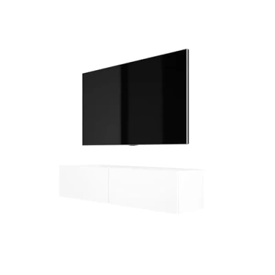 Bild av 3E 3xE living.com Väggmonterad TV bänk (B: 140 cm, H: 34 D: 32 cm), mediabänk, matt vit