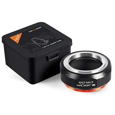 Bild av M42 to M4/3 Adapter, K&amp;F Concept Lens Mount Adapter for Screw Micro 4/3 Four Thirds(MFT, M4/3) Cameras, Compatible with Olympus PEN Panasonic Lumix OM D Camera BMPCC