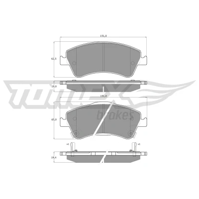 Bild av TOMEX brakes TX 16 30 Jeu de plaquettes frein Essieu avant avec indicateur d&#039;usure TOYOTA: Auris 5 portes, Verso, Break