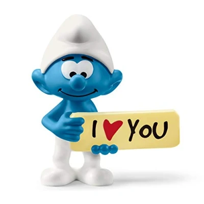 Bild av schleich 20823 smurf med skylt, för barn från 3+ år, The Smurfs förskola figurer