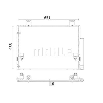 Bild av MAHLE ORIGINAL AC 929 000S Condenseur De Clim avec déshydrateur 651 TOYOTA: HILUX 3 Pick up