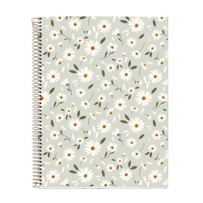 Bild av Miquelrius Anteckningsbok A4 (210 x 297 mm), Horisontella ränder 7 mm, 120 ark 70 g/m², Grön kartong, 4 färgade ränder, Spiral koppar, Spring Flowers samlingen, Blommor