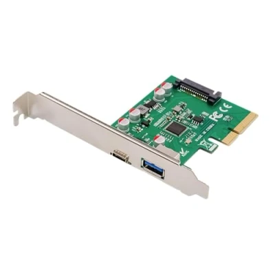 Bild av DIGITUS IO kort PCIe USB 3.1 gränssnittskort 2 portar 1x C &amp; Type A 10 Gbit/s chipset ASM1142