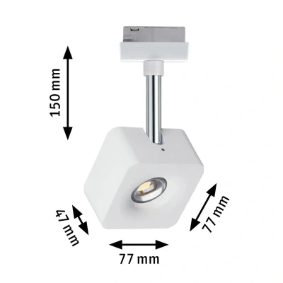 Bild av Paulmann URail Cube LED spotlight dimbar vit