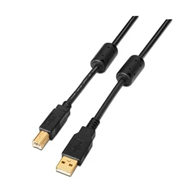 Bild av AISENS A101 0009 USB 2.0 skrivarkabel med ferrit 2 m, svart