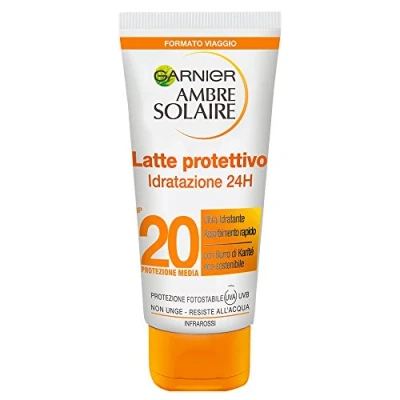 Bild av Garnier Ambre Solaire Latte Protettivo, Protection From The Elements, Sunscreen Lotion, SPF 20, 50 ml