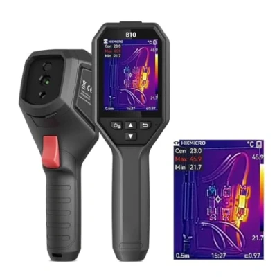 Bild av HIKMICRO B10 256 x 192 IR upplösning termisk bildkamera med 2 MP visuell kamera, helskärmsmätning, 25 Hz uppdateringsfrekvens 3,2 tums LCD skärm, IP54