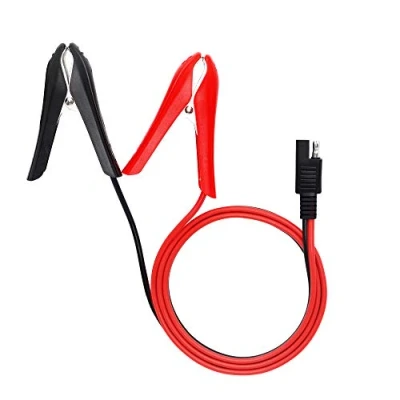 Bild av PNGKNYOCN SAE Battery Crocodile Clip, 15AWG 12V snabbfrigörande adapter för krokodilklämmor snabbkopplingskabel (1 m)