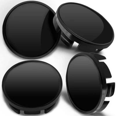 Bild av SkinoEu 4 x 65 mm navcenter legering navkapslar kompatibla med artikelnummer 3B7601171/6U7 601 171 svart CV 0
