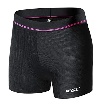 Bild av XGC Cykelunderbyxor för kvinnor cykelshorts cykelbyxor med elastisk ventilerande 4D gel sittdynor hög densitet (svart, S)