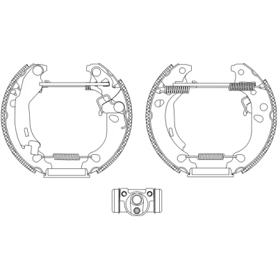 Bild av TEXTAR Shoe Kit Pro 84061000 de freins, freins à tambours avec cylindre roue, élément d&#039;ajustage FIAT: Panda II 5 portes