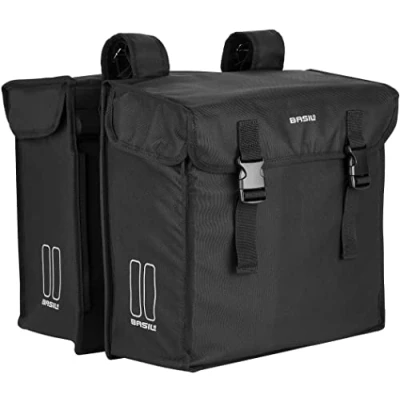 Bild av Basil Twin Bag Mara XXL Kapacitet: 40l (2X 20l), Mått (B x B D): 36 16 45 cm Material: Vattenavvisande 600D Polyester