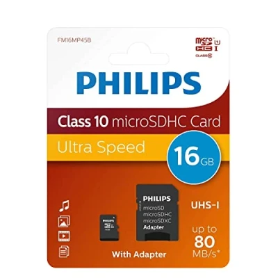 Bild av Philips FM16MP45B/00 memory card 16 GB MicroSDHC Class 10 UHS I