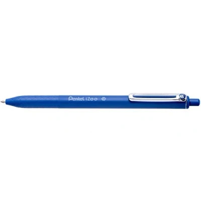 Bild av Pentel BX470 C kulspetspenna IZee, tryckmekanik, metallklämma, 0, 5 mm linjetjocklek, 12 stycken, blå