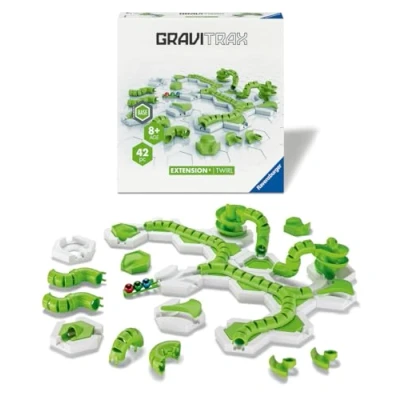 Bild av Ravensburger GraviTrax 32 delar Twirl expansionssats kretsar kreativt byggset kulbana att bygga från 8 år fransk version 22435