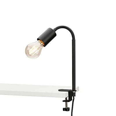 Bild av Briloner Leuchten klämlampa, 1 x E27, max. 10 watt, inkl. kabelbrytare, flexarm, metall, svart, 477 mm, 2600 015