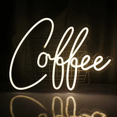 Bild av Wanxing Kaffe LED neonskylt med neonskyltar för café, bar, klubb, restaurang, rumsdekoration (varmvit)