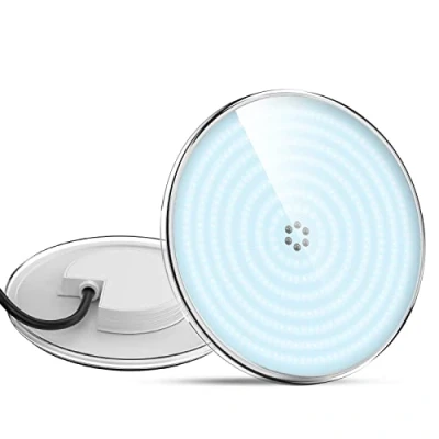 Bild av LyLmLe LED simbassäng ljus harts fylld, 35 W PAR56 nedsänkbar undervatten (motsvarande 300 halogenlampor), superljus spotlight, 3500 lm, 140strålvinkel, IP68 vattentät, 12 V AC/DC, 6000 K