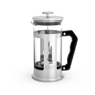 Bild av Bialetti Preziosa kaffepress, fransk pressfilter för kaffe eller te, rostfritt stålkropp och borosilikatglasbehållare, diskmaskin säker, 350 ml, 3 koppar