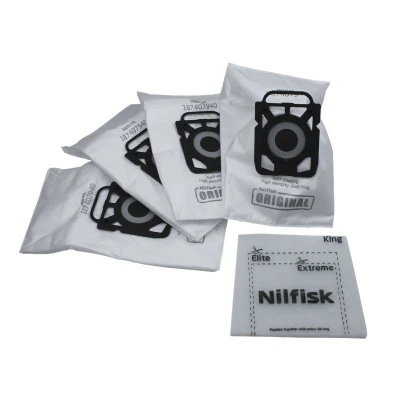 Bild av nilfisk 107412688 dammsugarpåse dammsugare 4 st + filter till passar elite king