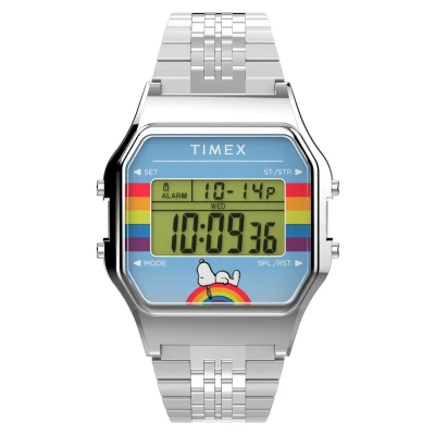 Bild av Timex T80 X Peanuts Dream IN Color Digitalklocka, Storlek: One Size, Stainless steel