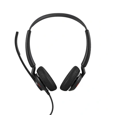 Bild av Jabra Engage 50 II trådbundet stereoheadset med Link samtalskontroll, bullerdämpande 3 mikrofon teknik och USB A kabel, lätt MS Teams certifierad, fungerar alla andra plattformar svart