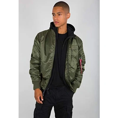 Bild av Alpha Industries MA1 DTEC Allvädersjacka, Storlek: 3XL, Dark green black