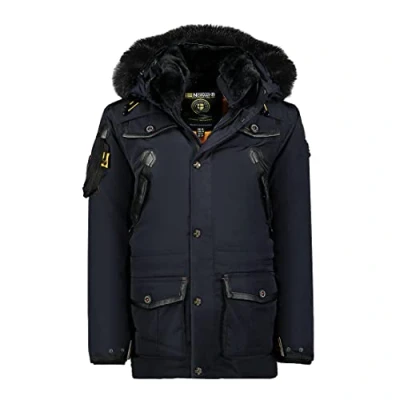 Bild av Geographical Norway Varm vinterjacka för män, FVSB, parkas friluftsliv, ACORE Luxus SKI, marinblå, M