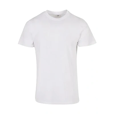 Bild av Build Your Brand Basic Round Neck T shirt för män, Vit, L