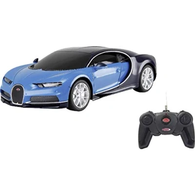 Bild av JAMARA Bugatti Chiron 1:24 2,4 GHz officiellt licenserad, upp till 1 timmars restid vid ca 9 km/h, perfekt återbildade detaljer, högkvalitativt utförande, blå