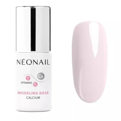 Bild av NEONAIL Varnish Semi Permanent Base Coat 7,2 ml UV Gel Lack Modelling Calcium Basic Pink Nagellack Nail Art