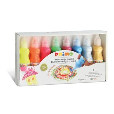 Bild av Plakkaatverfset met spuitflacon Metallic &amp; Fluor (8 x 50 ml) Primo