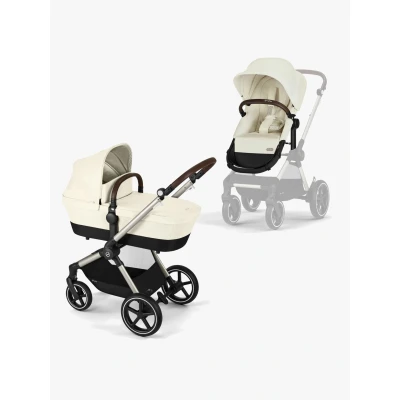 Bild av Cybex EOS Lux Duovagn inkl. BeSafe iZi Go Modular X2 &amp; Bas, Taupe/Seashell Beige