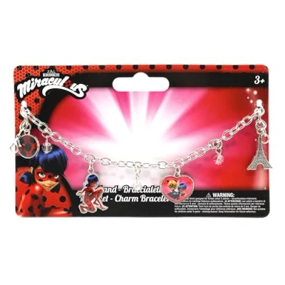 Bild av Joy Toy 65982 Miraculous: Tales of Ladybug &amp; Cat Noir figurer karaktärer armband med hänge på backercard 15 x 1 9 cm, flickor, flerfärgad