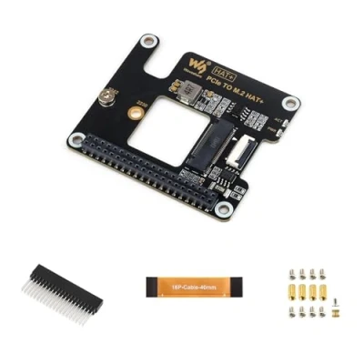 Bild av Waveshare PCIe To M.2 Adapter For Raspberry Pi 5, Supports NVMe Protocol Solid State Drive, High Speed Reading/Writing