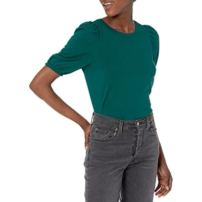 Bild av Amazon Essentials dam klassisk passform puff kortärmad rund hals t shirt, mörkgrön, XX Large