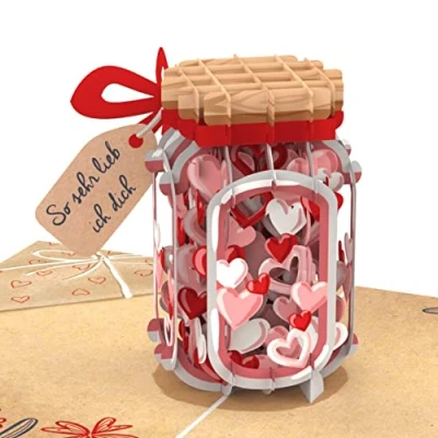 Bild av papercrush® popup kort &quot;Hjärtträd med turduvor&quot; 3D kärlekskort för kvinnor och män (födelsedag, jag älskar dig) romantiskt gratulationskort bröllop, bröllopsdag årsdag