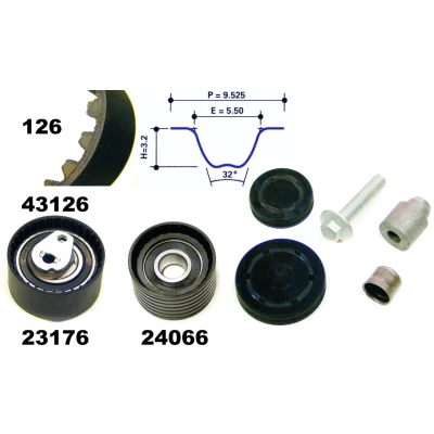 Bild av MAPCO 23136 Kit de distribution 126 RENAULT: CLIO 3, MEGANE 2, SCENIC OPEL: Vivaro A Van, Combi