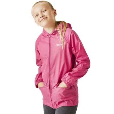Bild av Regatta flicka stormbrk regnjacka Rosa Jem Size 7 8