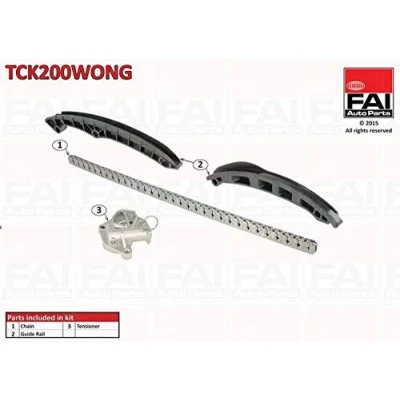 Bild av FAI AutoParts TCK200WONG Jeu de distribution à chaînes sans joints, roues dentées Simplex, chaîne faible bruit VOLKSWAGEN: Polo V 3/5 portes