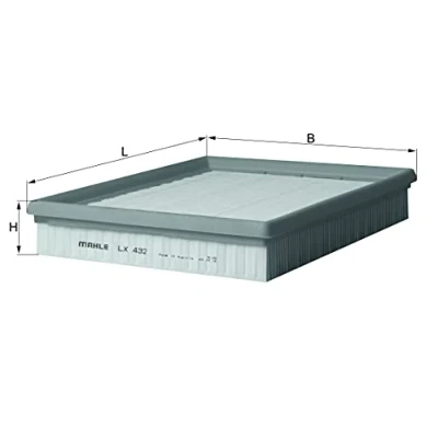 Bild av MAHLE ORIGINAL LX 432 Filtre à air 41,9 213 253,0 Cartouche filtrante OPEL: Omega A Berline, Caravan