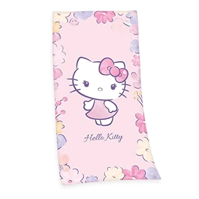 Bild av Herding Hello Kitty velourhandduk, 75 x 150 cm, 100% bomull/velour