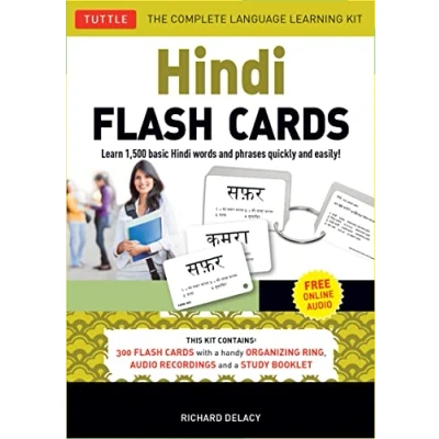 Bild av Hindi Flash Cards Kit: Learn 1,500 basic words and phrases quickly easily! (Online Audio Included)