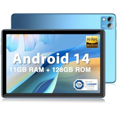 Bild av DOOGEE T10S Android 14 surfplatta 【2024】, 11 GB + 128 (TF 1TB) 10,1 tum, Unisoc T606 touch surfplatta, 8,4 mm ultratunn 6600 mAh, 8MP+5MP Widevine L1 dubbel 4G LTE/5G wifi
