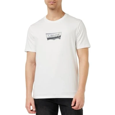 Bild av Levi&#039;s Graphic Crewneck TEE Tshirt med print, Storlek: XL, Chrome white