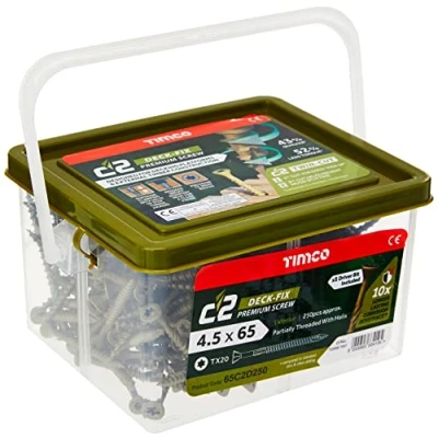 Bild av TIMCO C2 däckskruv TX20 CSK GRN räckvidd 4,5 x 65 mm badkar med 250