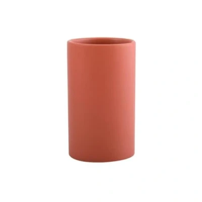 Bild av Spirella tandborstkopp tandborsthållare keramiskt rör 7 x 11,5 cm röd matt