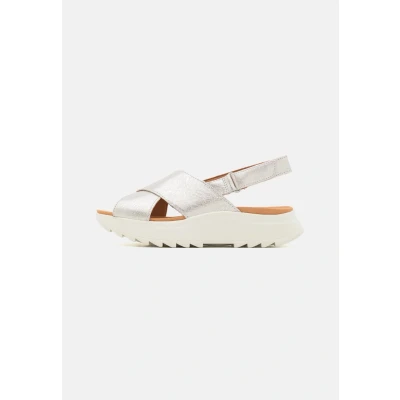 Bild av Clarks Dashlite WISH Platåsandaletter, Storlek: 39.5, Silver metallic Skinn