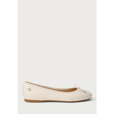 Bild av Lauren Ralph Jayna Flats Ballerinaskor, Storlek: 37, Soft white Skinn